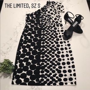The Limited Black & white one shoulder dress